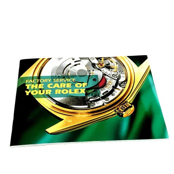 Authentic Green Factory Service Booklet Manual The Care of Your Rolex Watch - Picture 1 of 14